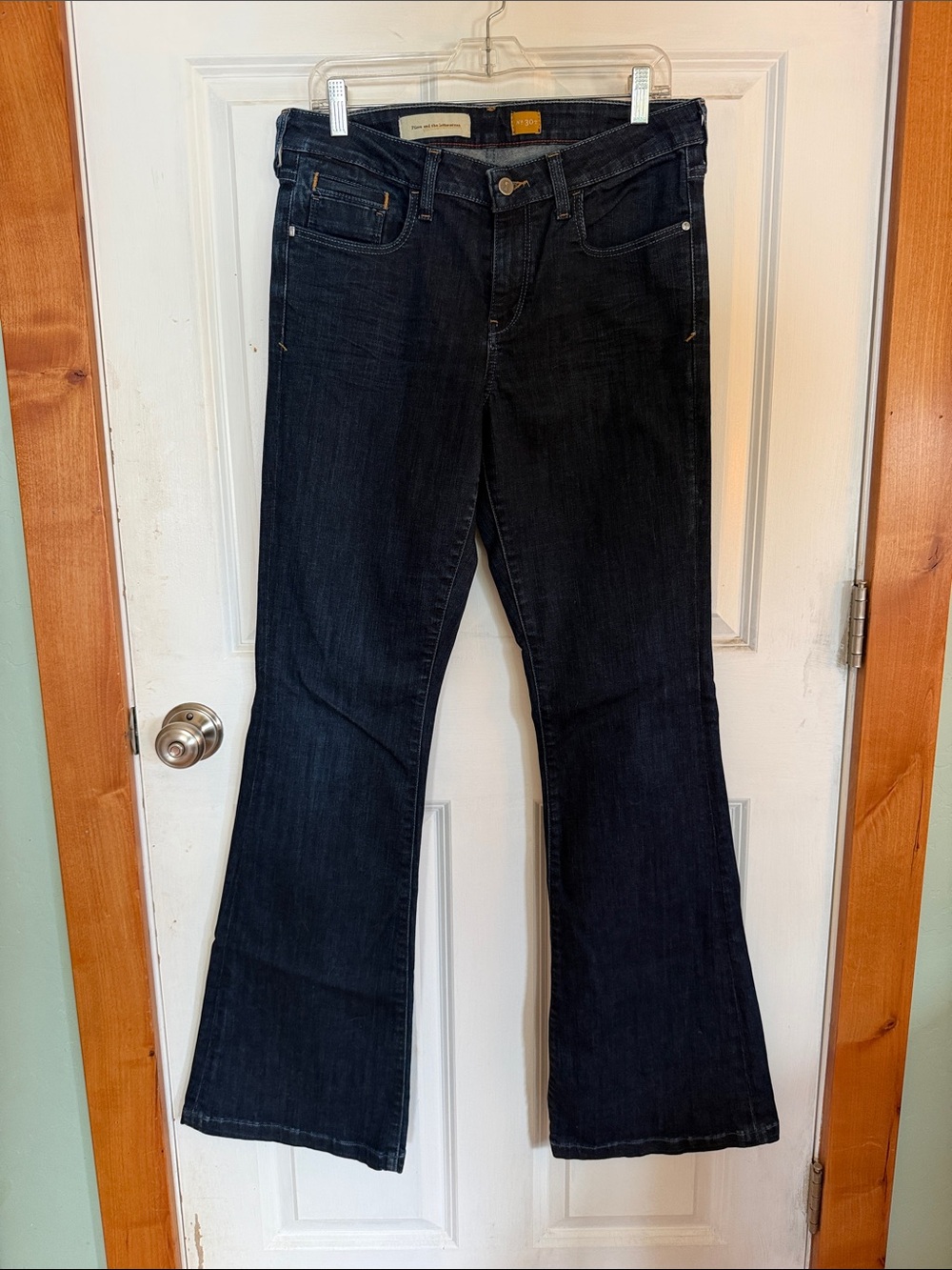 Anthropologie Pilcro and the Letterpress Dark Wash Flare Jeans in 30T